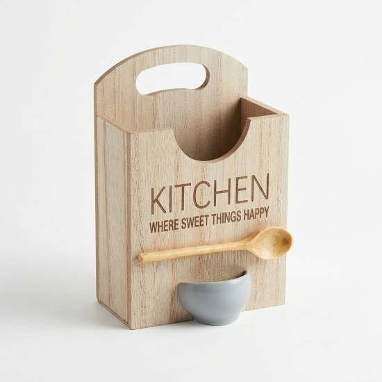 Wooden Utensil Holder
